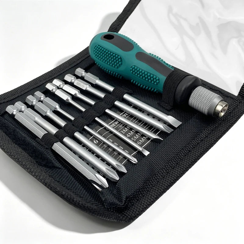 Screwdriver Set Slotted Phillips Screw Driver Magnetic Electrical Home Repair Hand Tool Kit