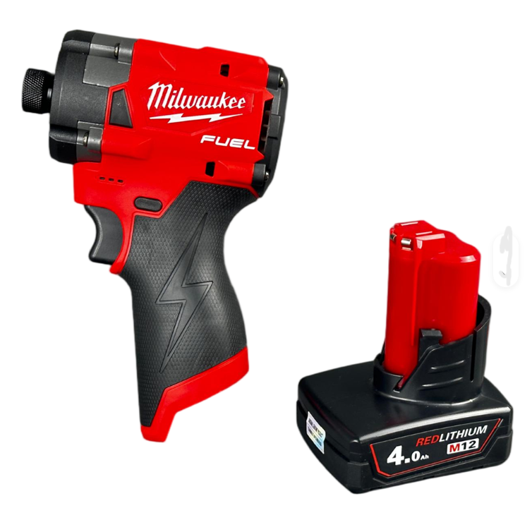 Milwaukee M12 FUEL 1/4 in. Hex Impact Driver w 4Ah Battery Pack